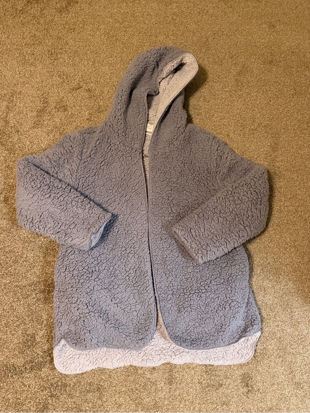 Urban Outfitters Gray Sherpa Hooded Coat